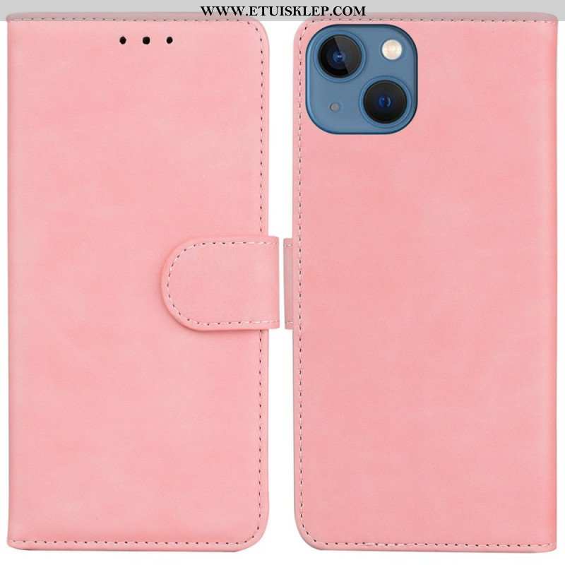 Etui Folio do iPhone 14 Plus Stylowa Skórzana Moda